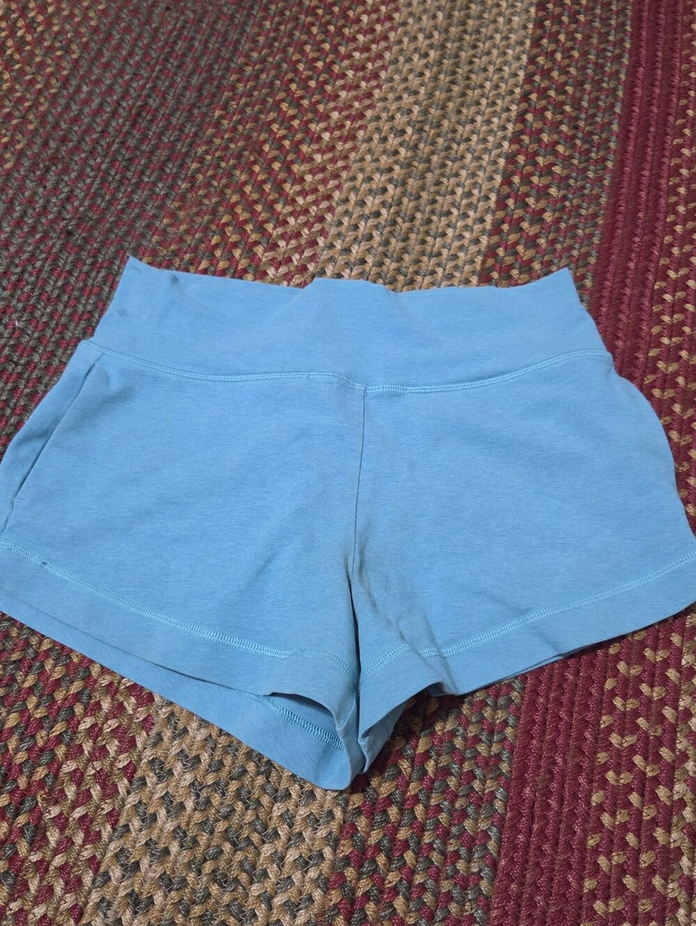 Athleta Light Blue High-Rise Athletic Shorts